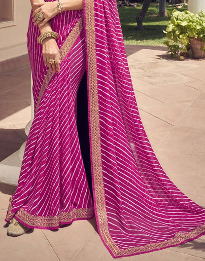 Pink Georgette Saree | Leemboodi