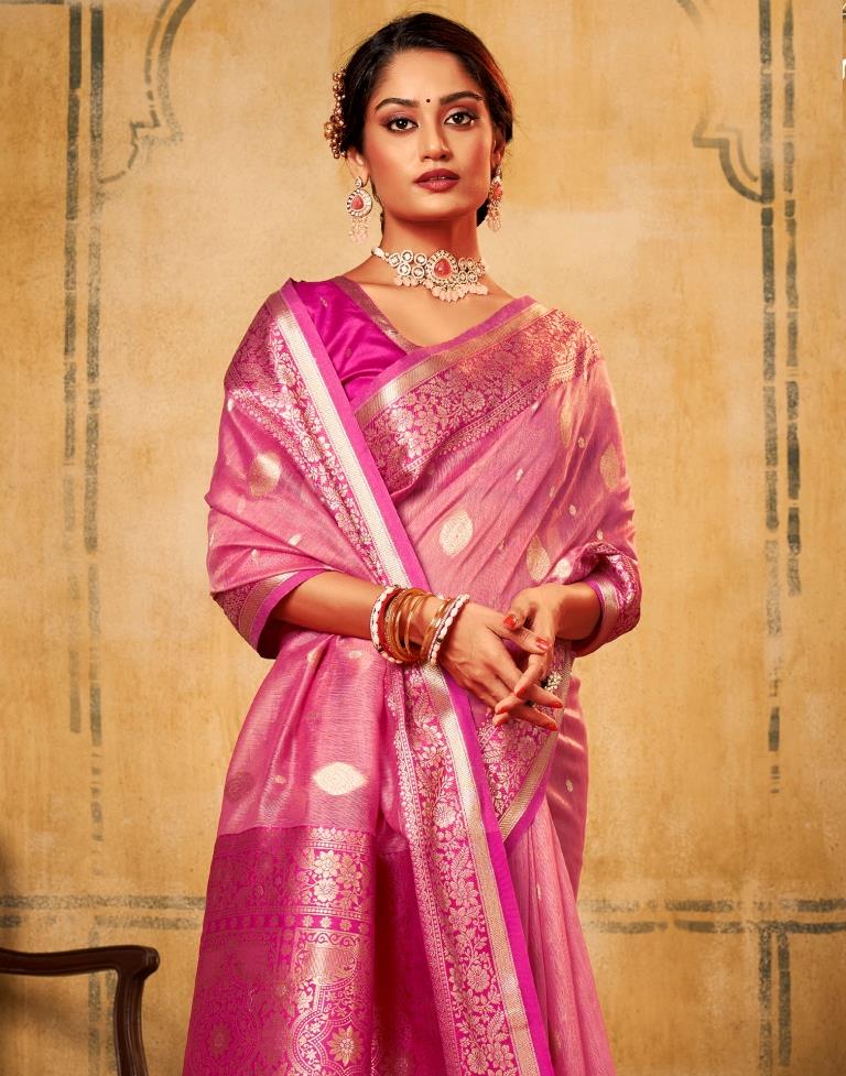 Pink Silk Saree | Leemboodi