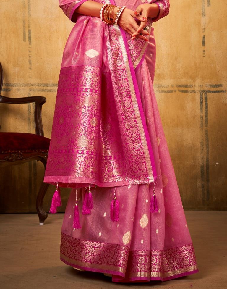 Pink Silk Saree | Leemboodi