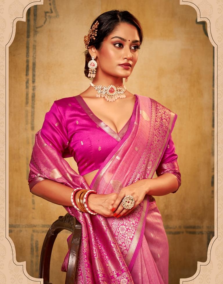 Pink Silk Saree | Leemboodi