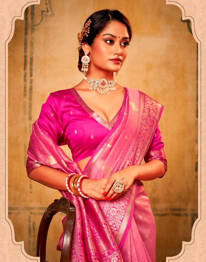 Pink Silk Saree | Leemboodi