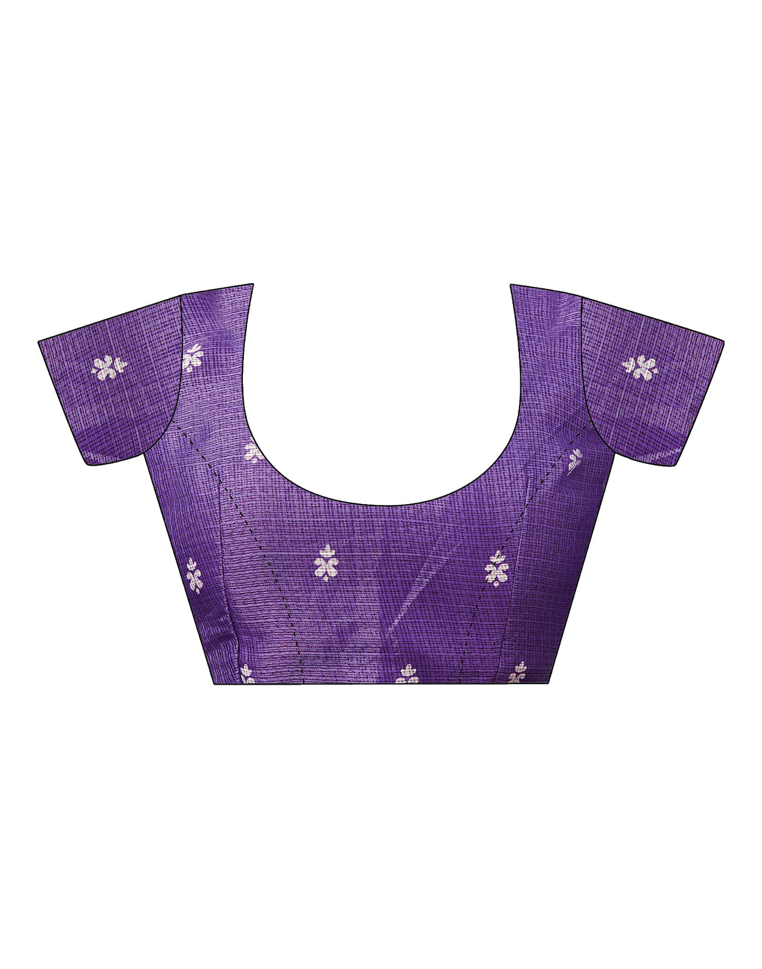 Ready To Wear Purple Printed Woven Saree