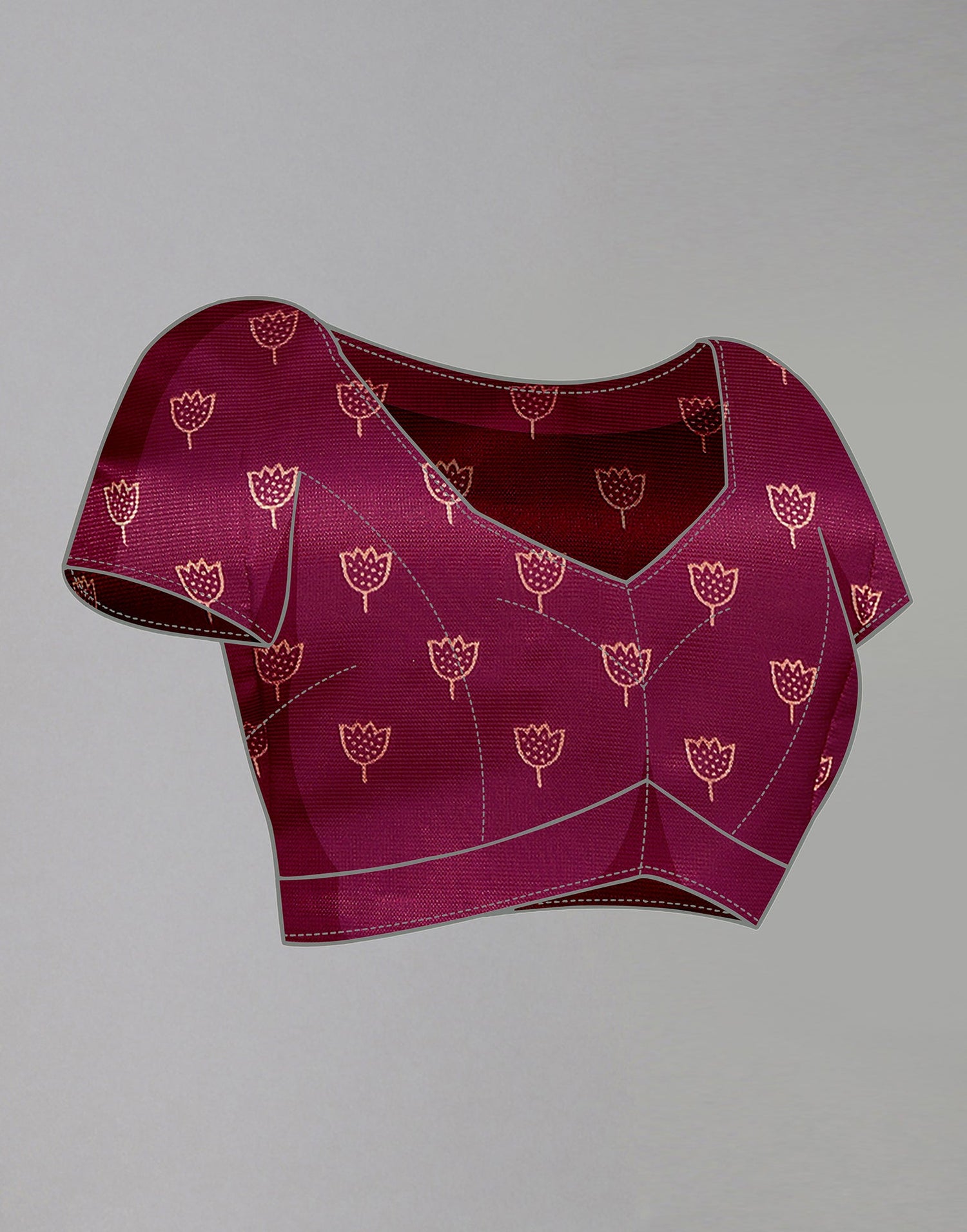 Purple Silk Printed Saree | Sudathi