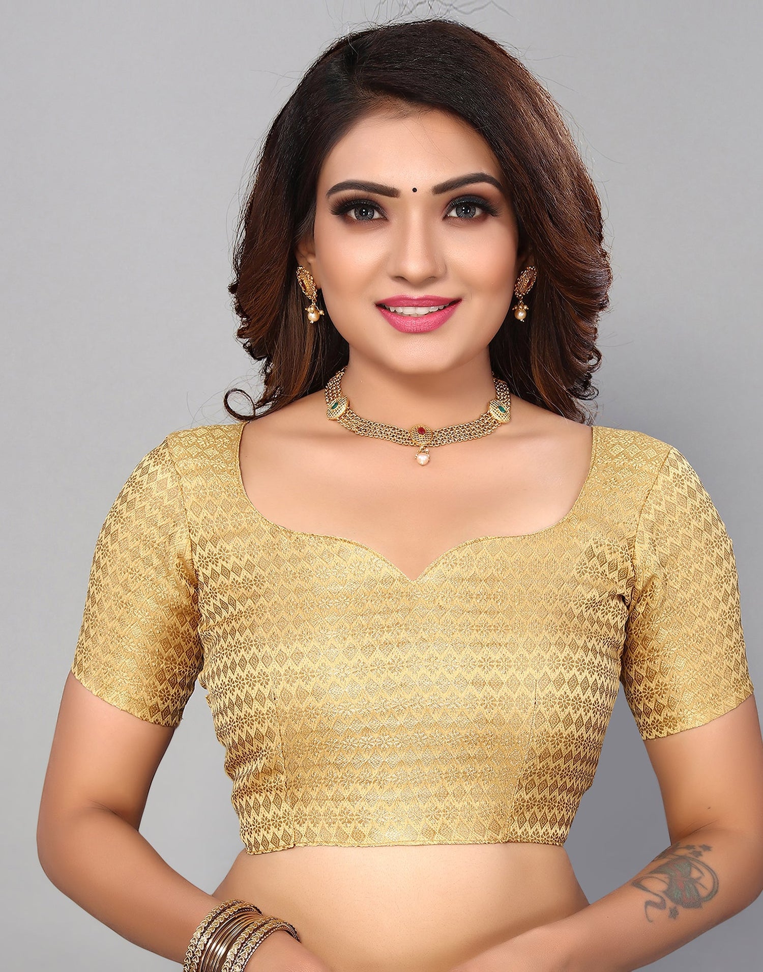 Navy Blue Chiffon Plain Saree | Sudathi