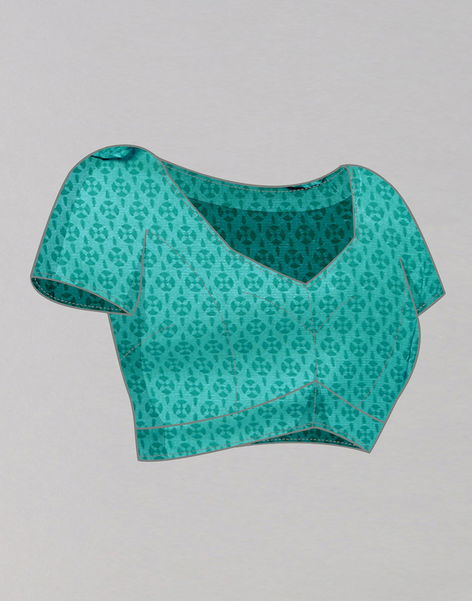 Rama Green Georgette Printed Saree | Sudathi