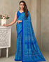 Blue Silk Printed Saree | Sudathi