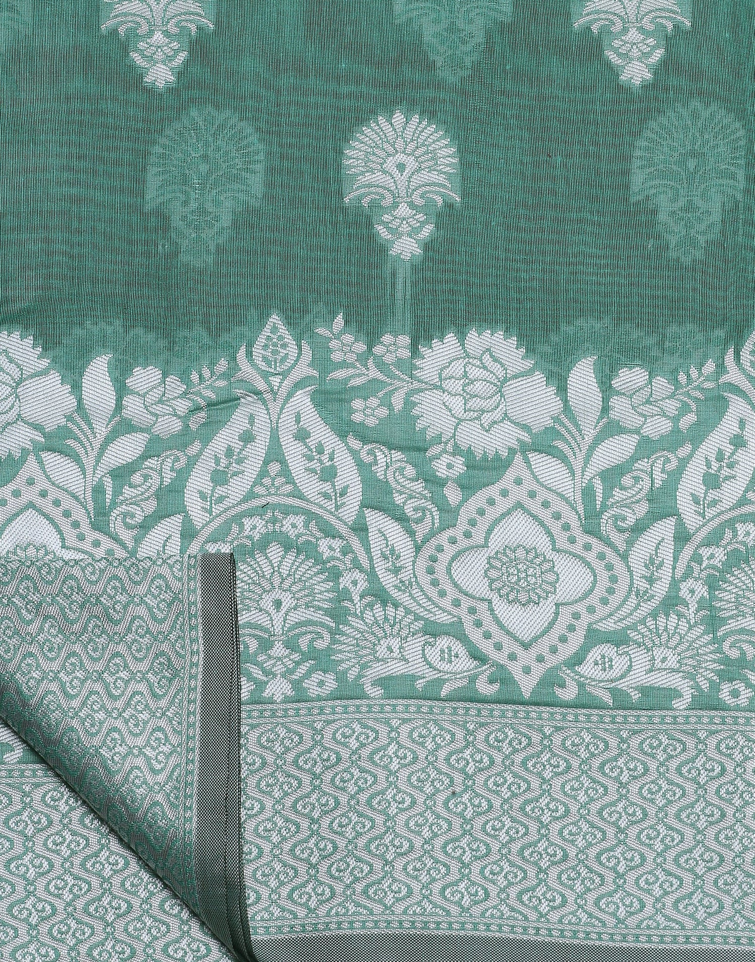 Light Green Banarasi Cotton Saree | Sudathi