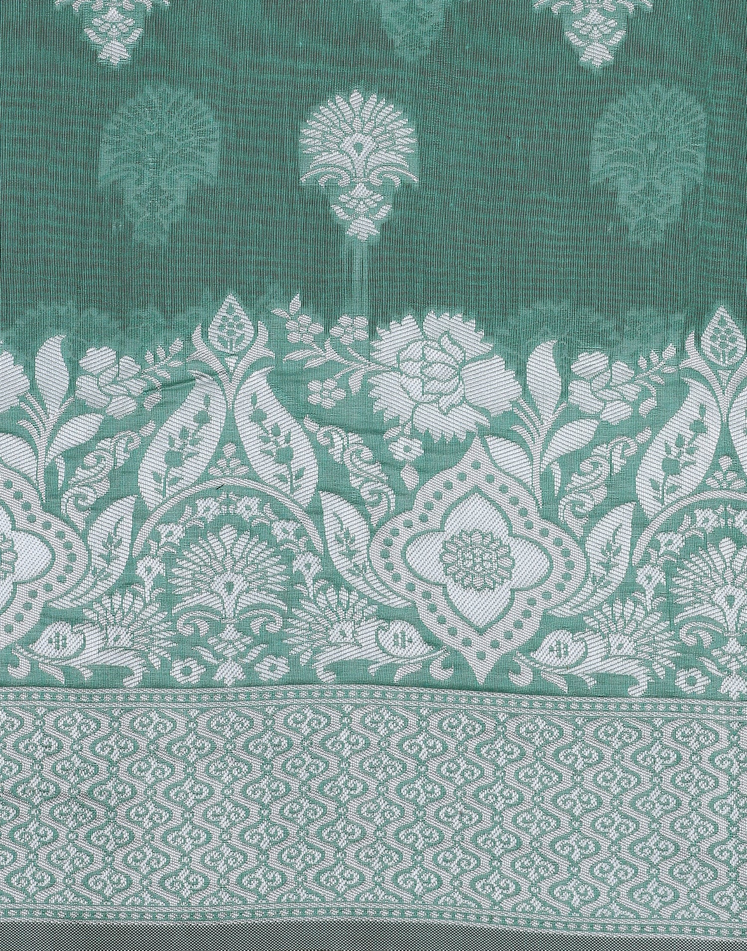 Light Green Banarasi Cotton Saree | Sudathi