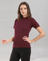 Maroon Coloured Lycra Knitted Top | Sudathi