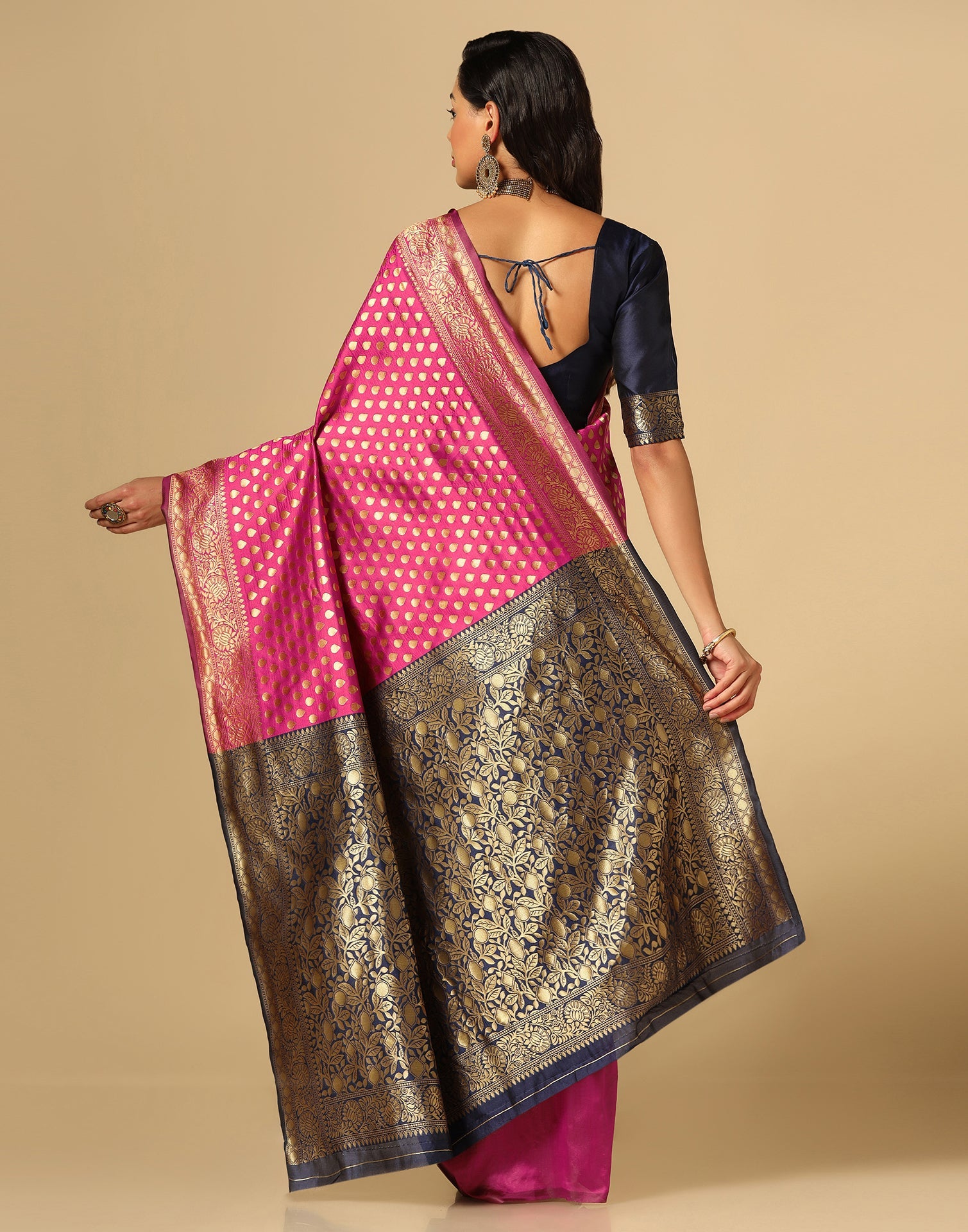 Pink Banarasi Silk Saree | Sudathi