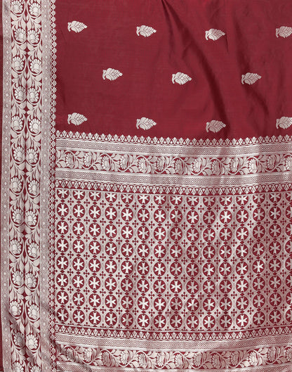 Maroon Banarasi Silk Saree | Sudathi