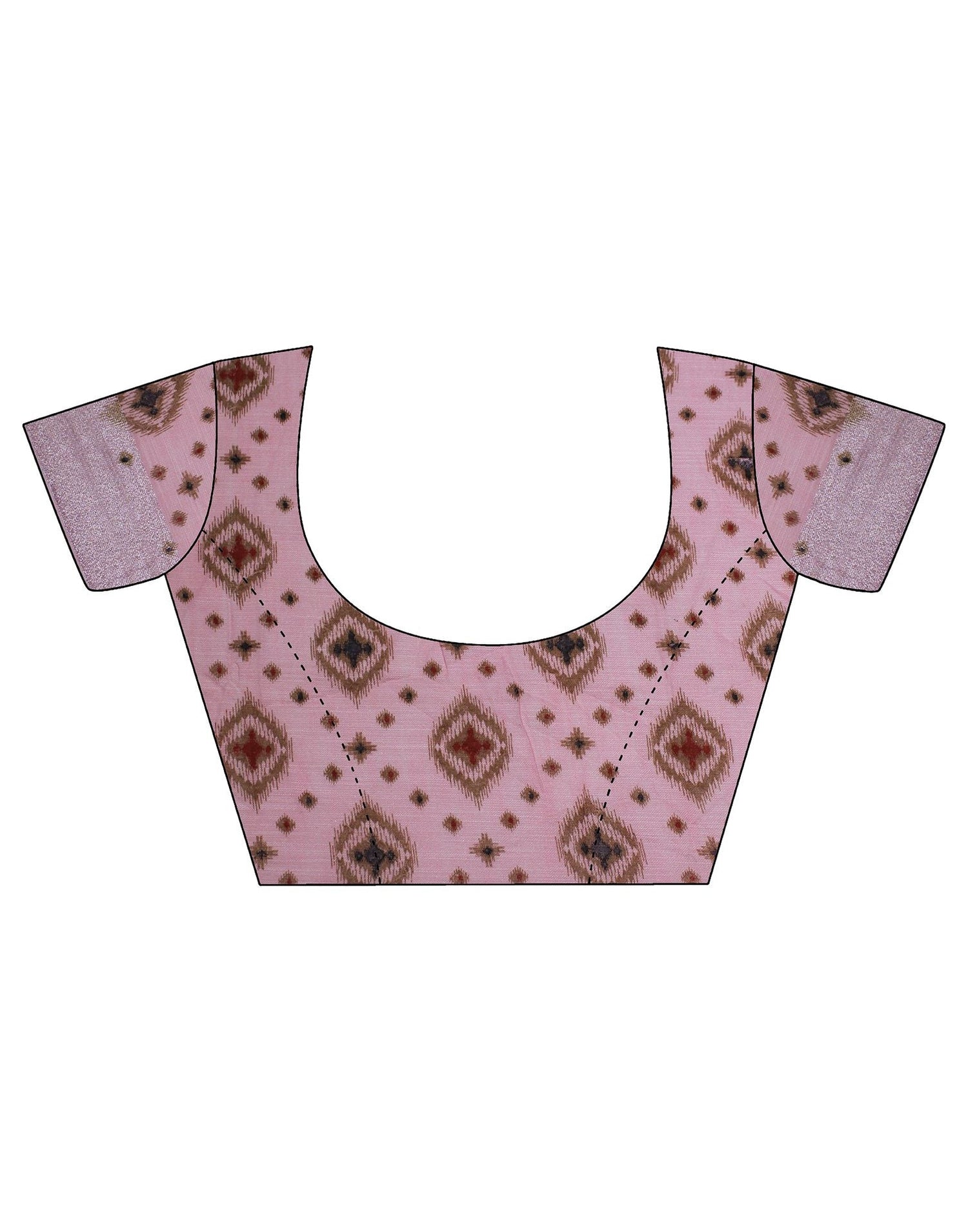 Light Pink Self Woven Cotton Saree | Leemboodi