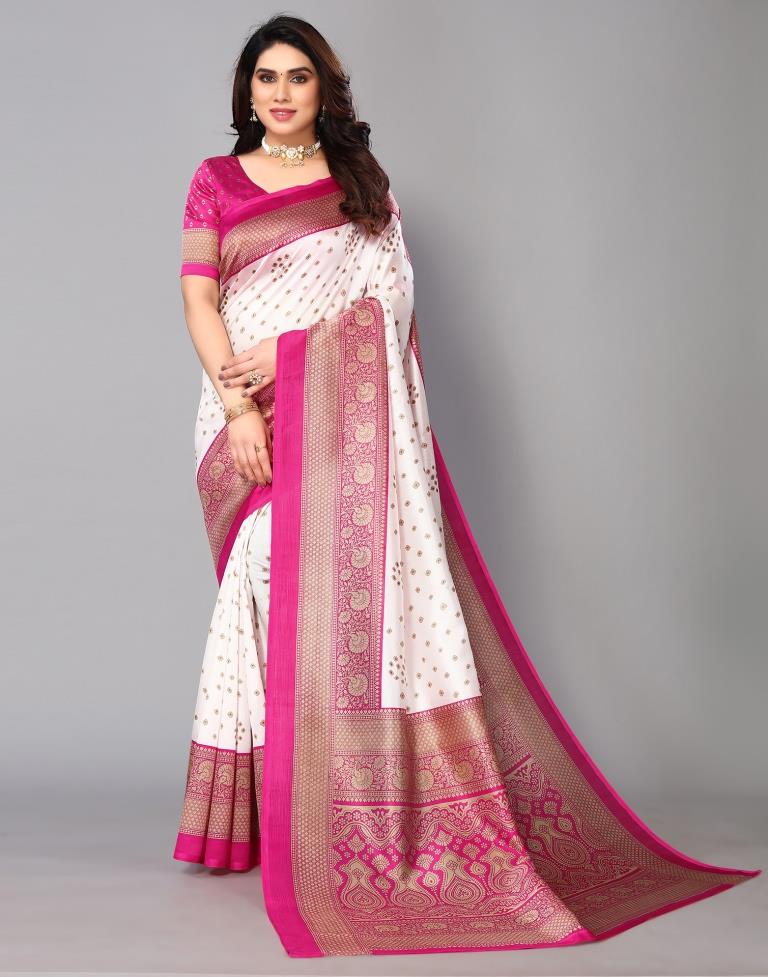 Banarasi Saree in Off White : SEW14246