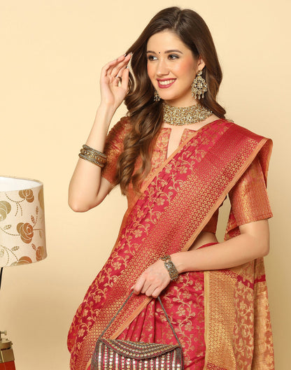 Red Banarasi Silk Saree | Sudathi