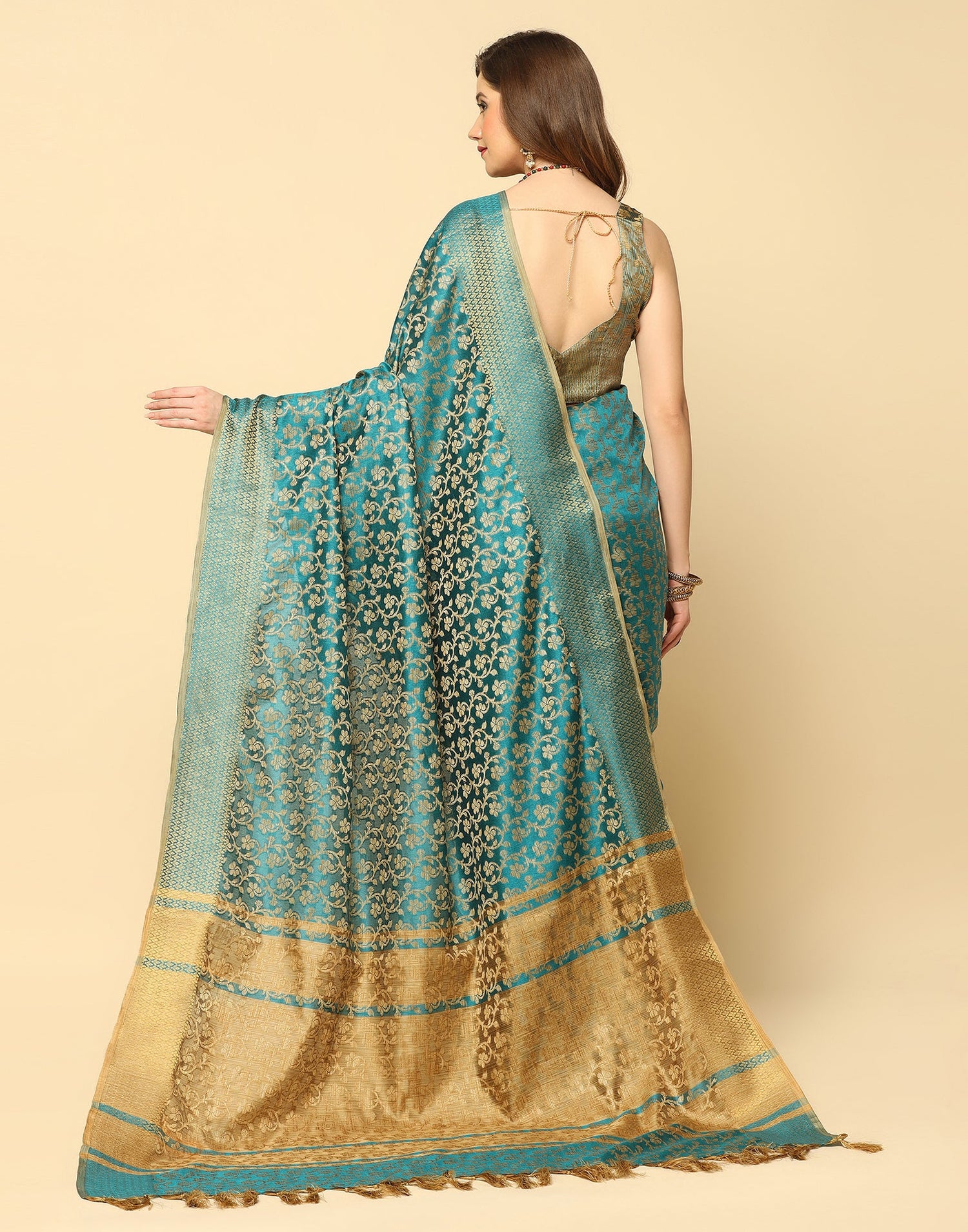 Rama Green Banarasi Silk Saree | Sudathi