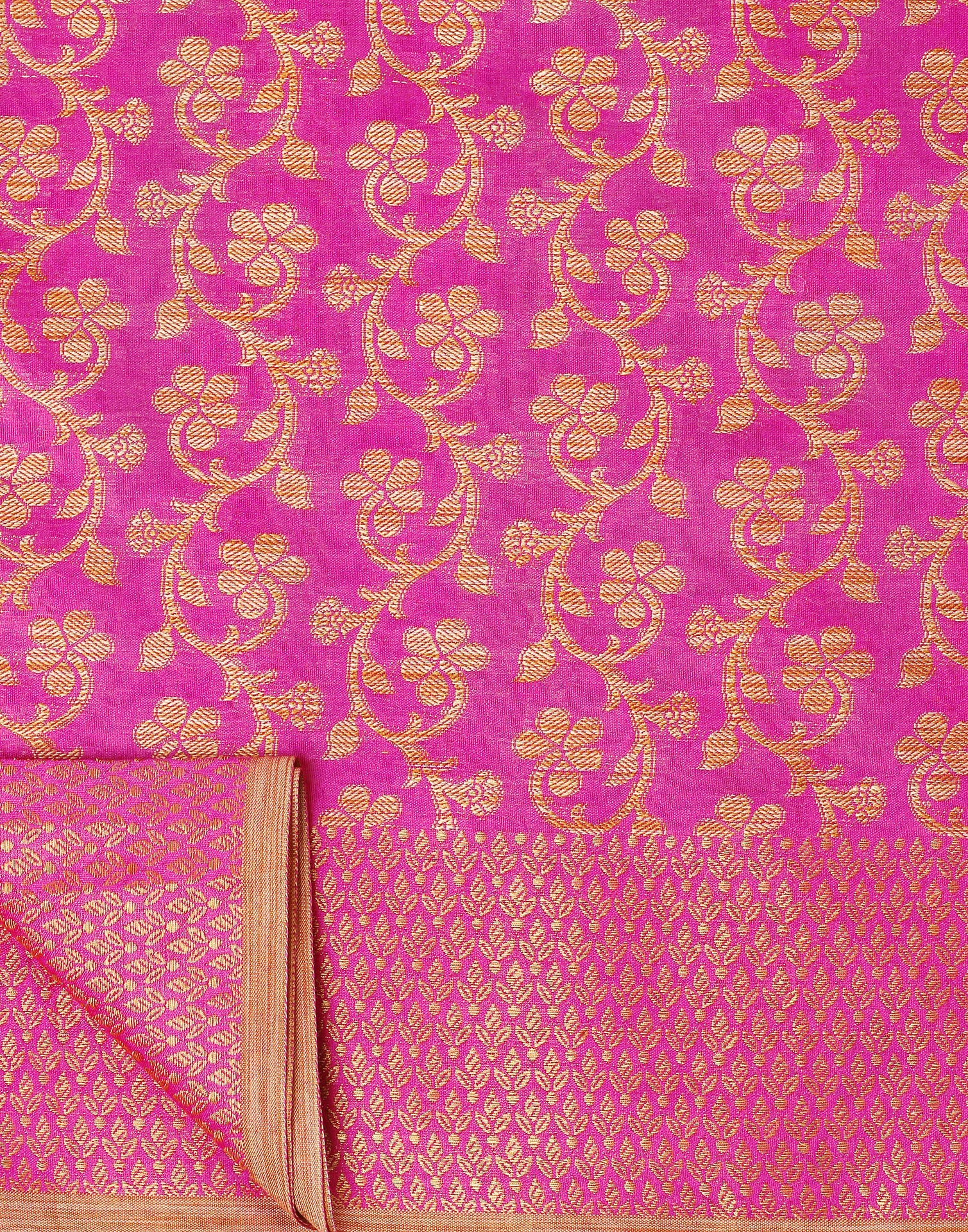 Pink. Beige Banarasi Silk Saree | Sudathi