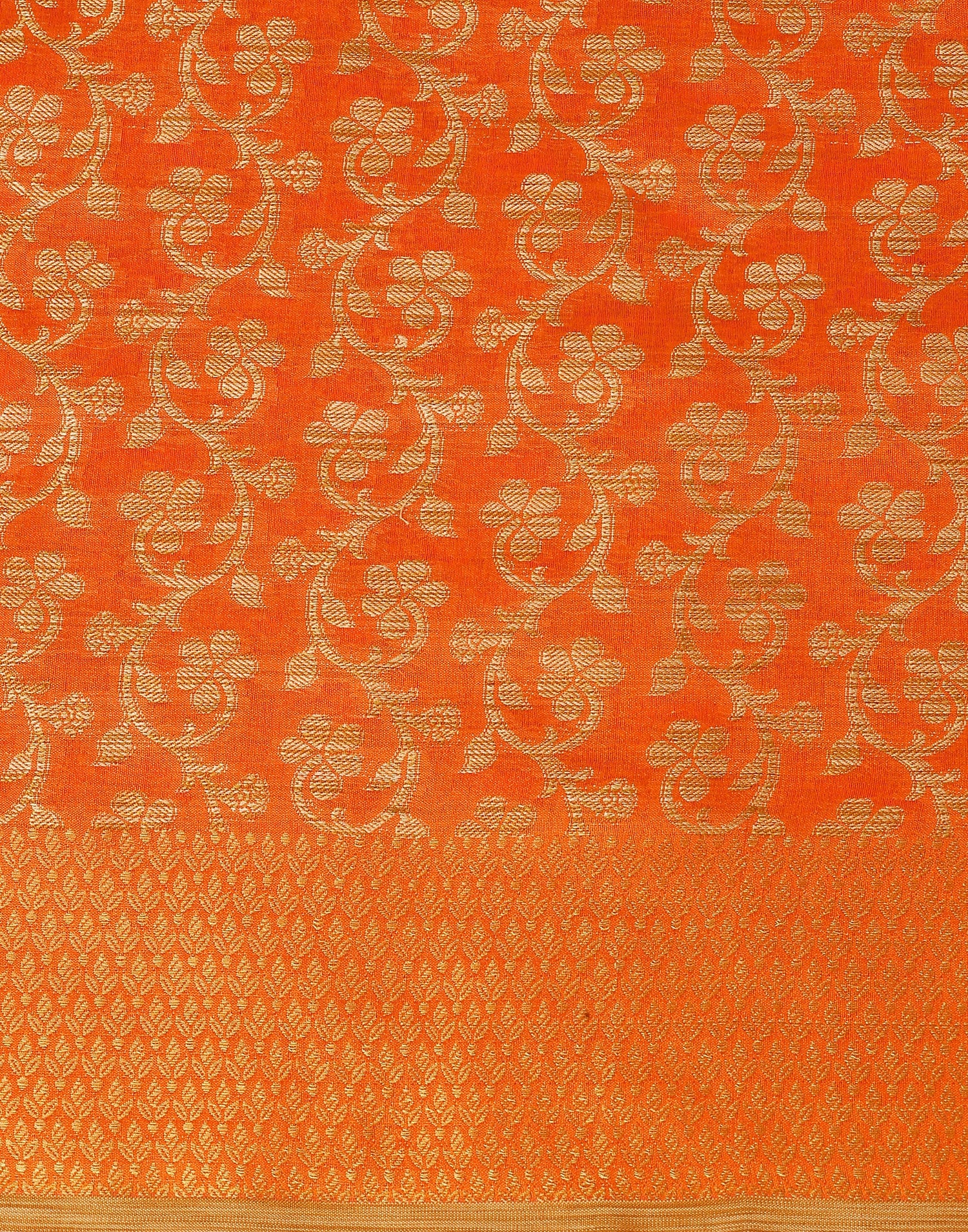 Orange Banarasi Silk Saree | Sudathi