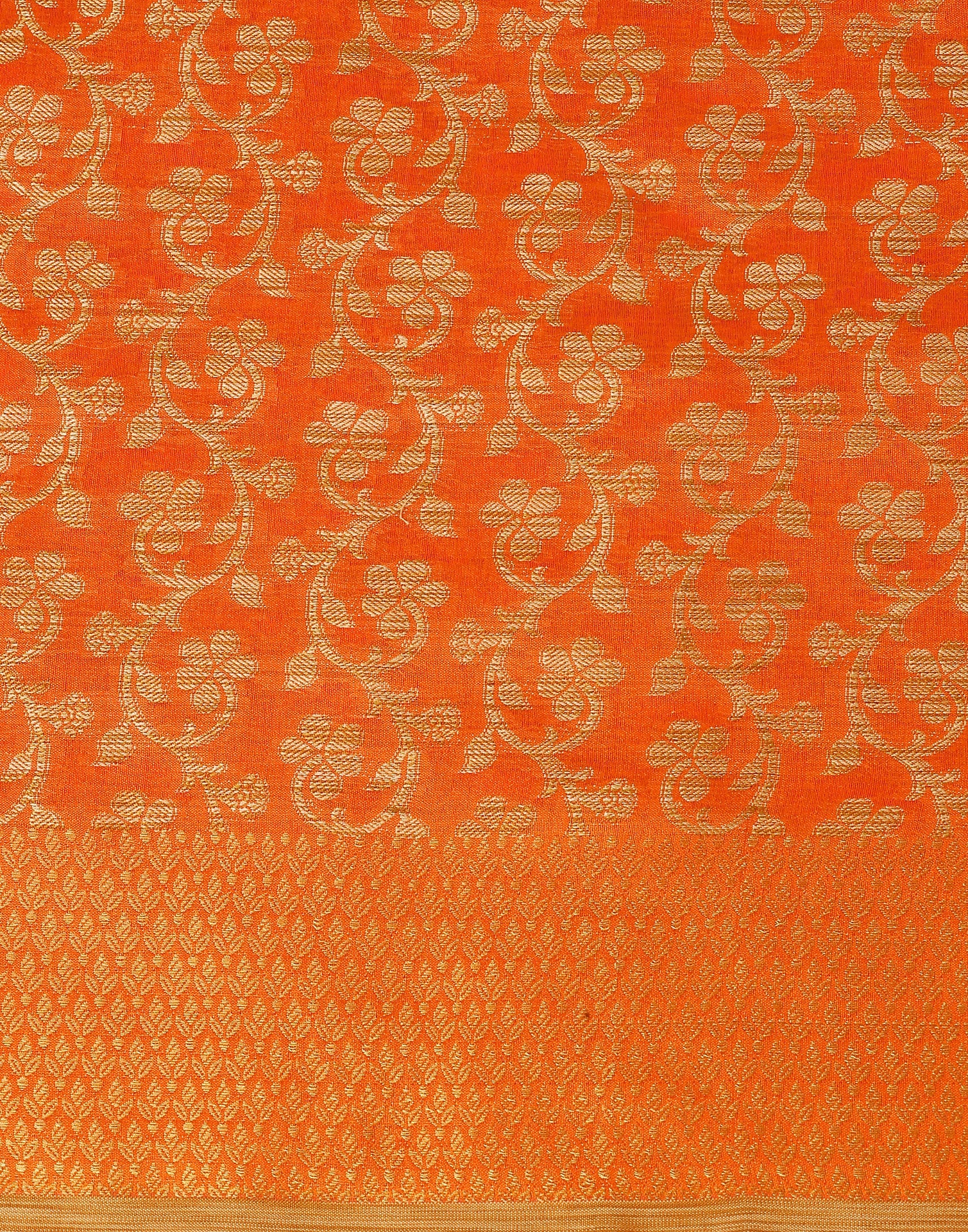 Orange Banarasi Silk Saree | Sudathi