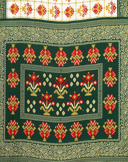 White Printed Saree | Sudathi