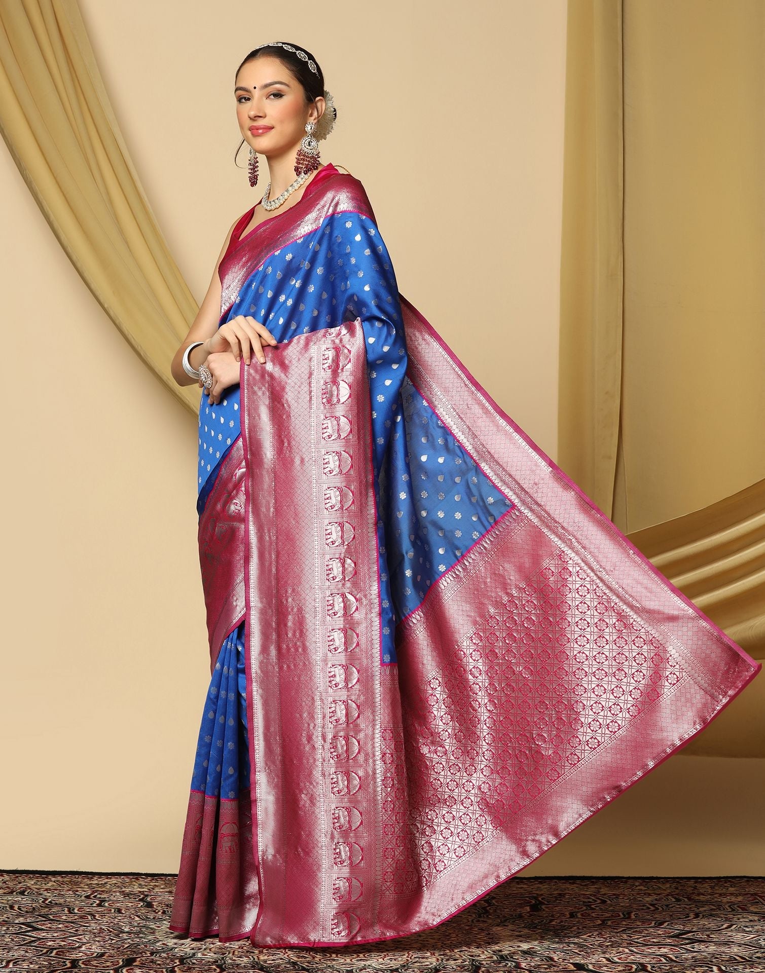 Blue Silk Saree | Sudathi