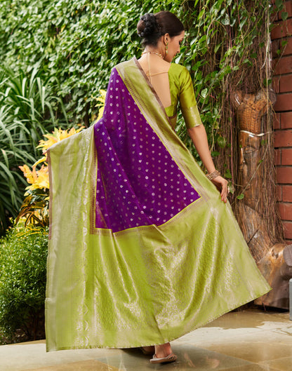 B1G1 Green Silk Saree