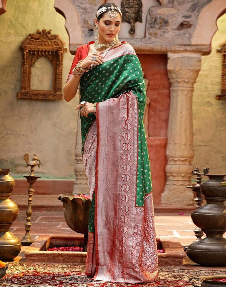 Green Silk Saree | Sudathi