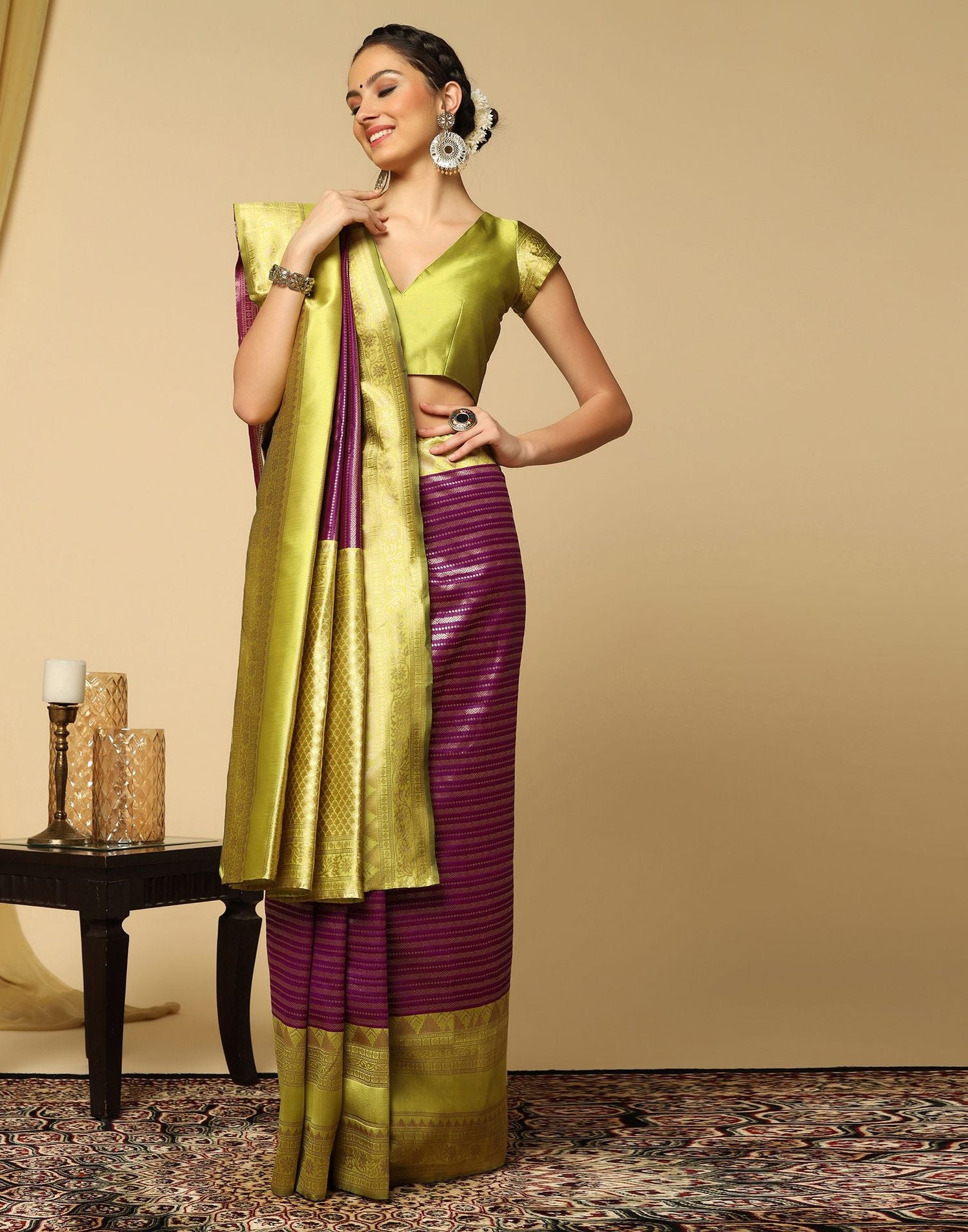 Wine Silk Saree | Sudathi