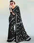 Black Silk Printed Saree | Sudathi