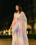 Multicoloured Sequence Pre-draped Saree | Leemboodi