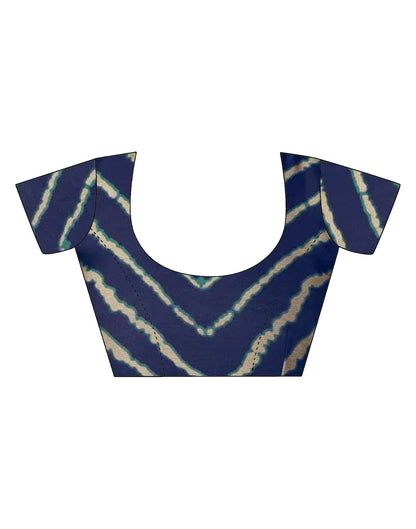 Blue Chiffon Printed Saree | Sudathi