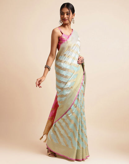 Light Blue Silk Saree | Sudathi