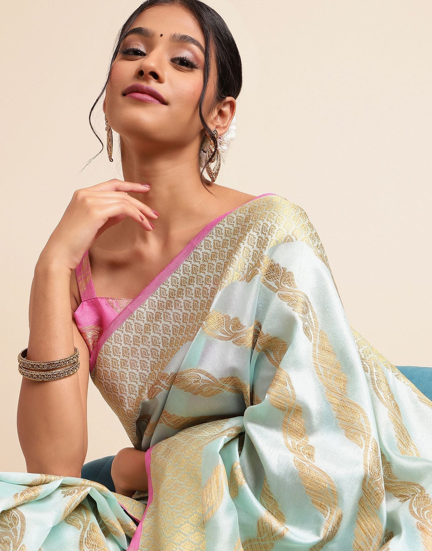 Light Blue Silk Saree | Sudathi