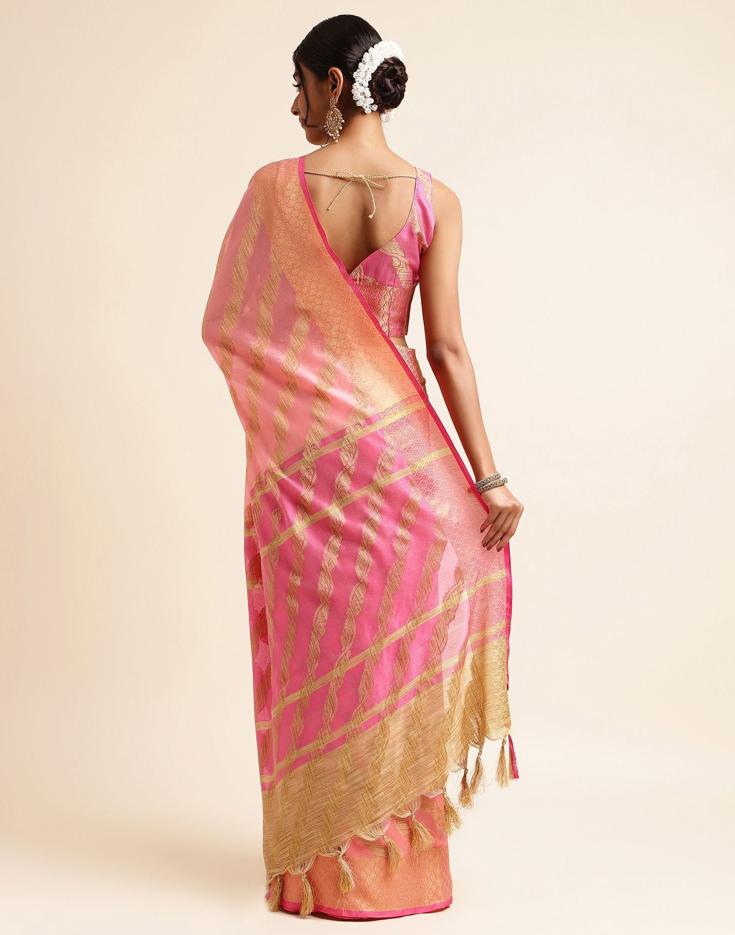 Rose Pink Silk Saree | Sudathi