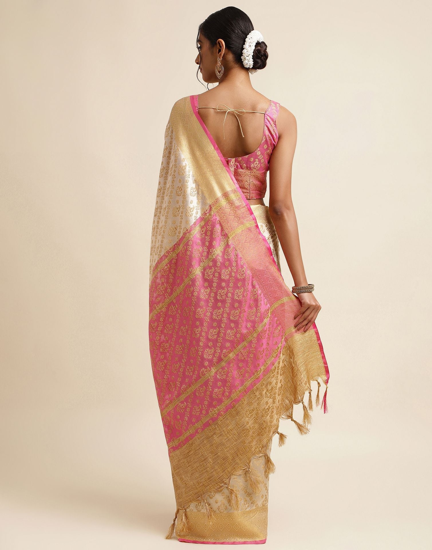 Cream Silk Saree | Sudathi