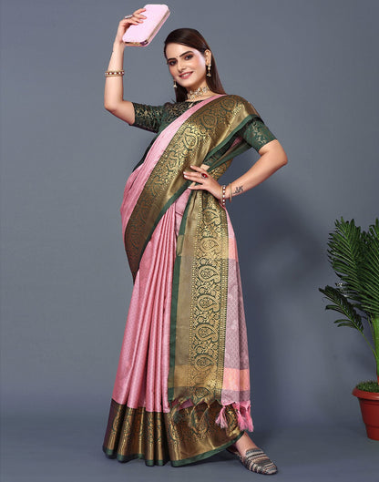 Light Pink Cotton Saree | Sudathi