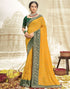 Yellow Embroidery Banarasi Silk Saree | Sudathi