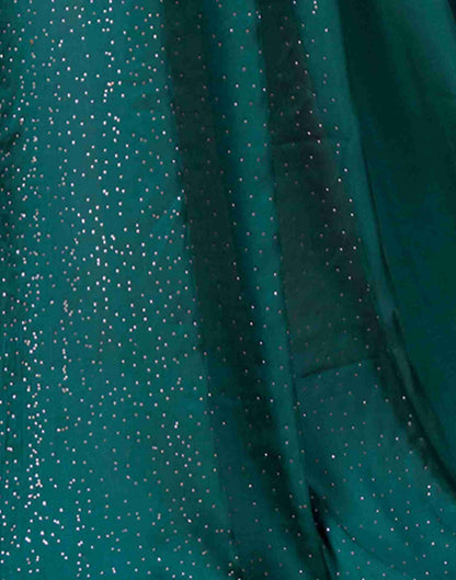 Green Satin Plain Saree