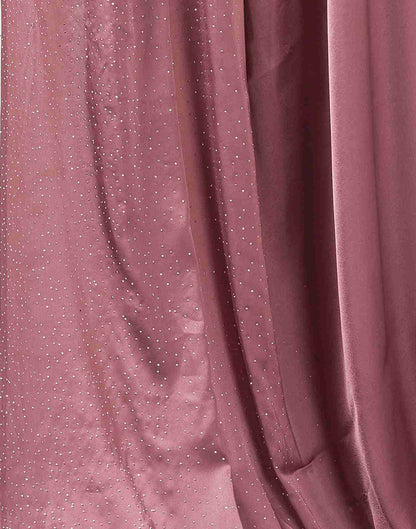 Mauve Satin Plain Saree