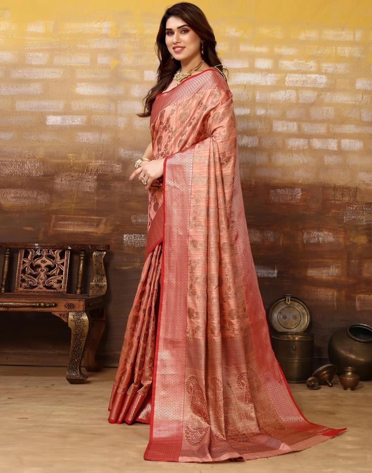 Light Pink Kanjivaram Silk Saree