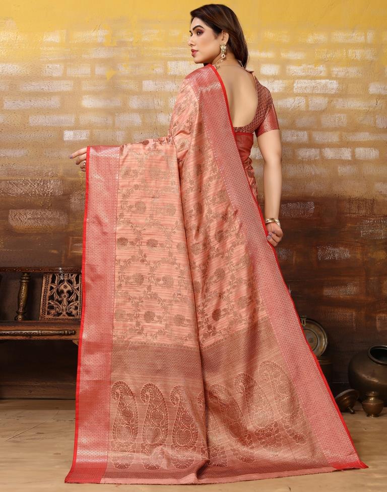 Light Pink Kanjivaram Silk Saree