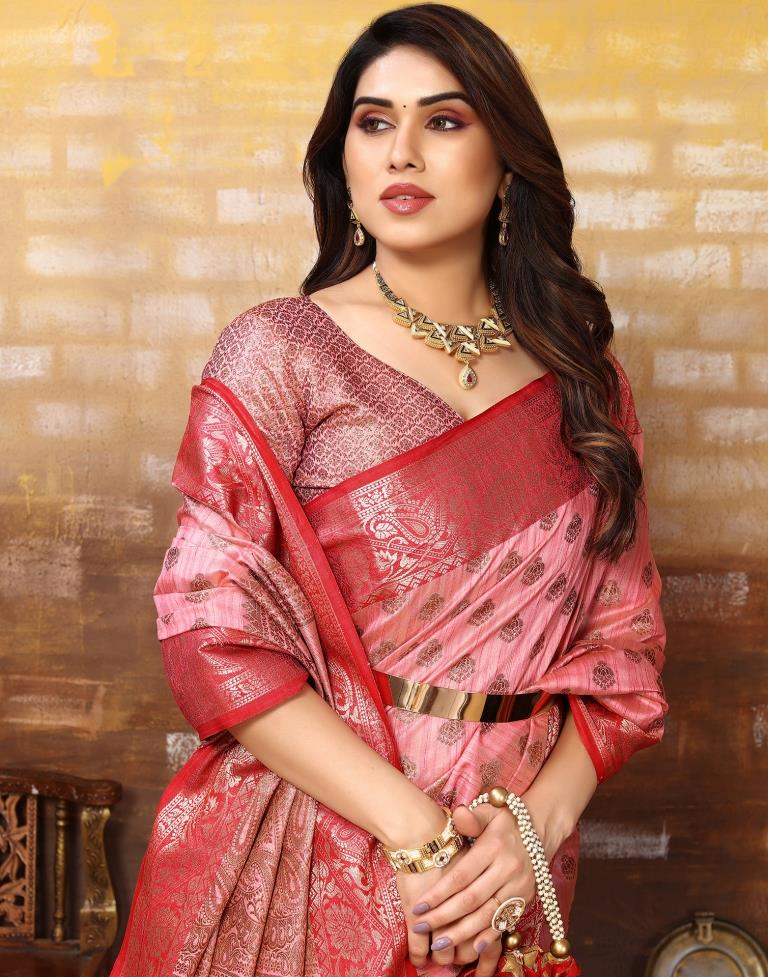 Pink Kanjivaram Silk Saree