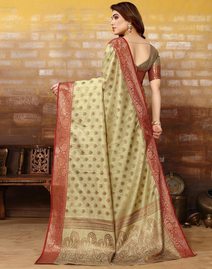 Light Green Kanjivaram Silk Saree