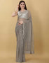 Grey Self Woven Plain Saree | Sudathi