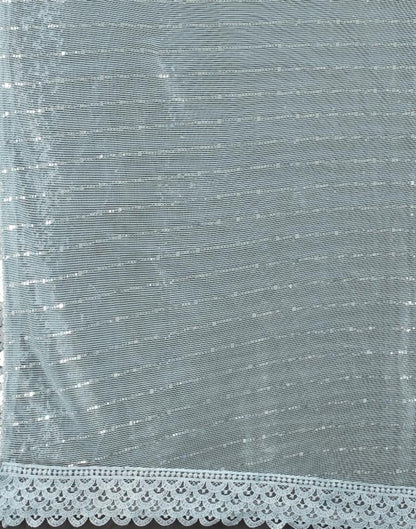 Sky Blue Self Woven Plain Saree | Sudathi