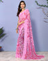 Pink Georgette Floral Printed Saree | Sudathi