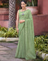 Light Green Chiffon Printed Saree | Sudathi