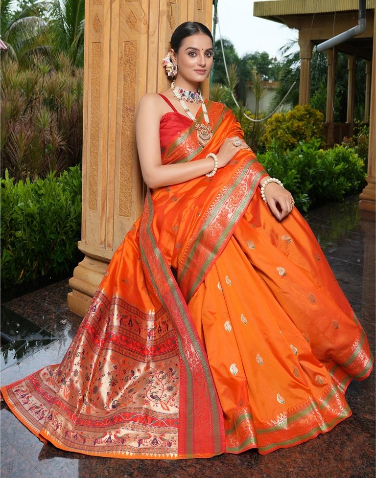 Paithani Sarees - Buy Paithani Silk Sarees, Kathpadar Sarees | Nalli