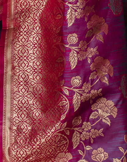 Multicoloured Weaving Silk Banarasi Saree