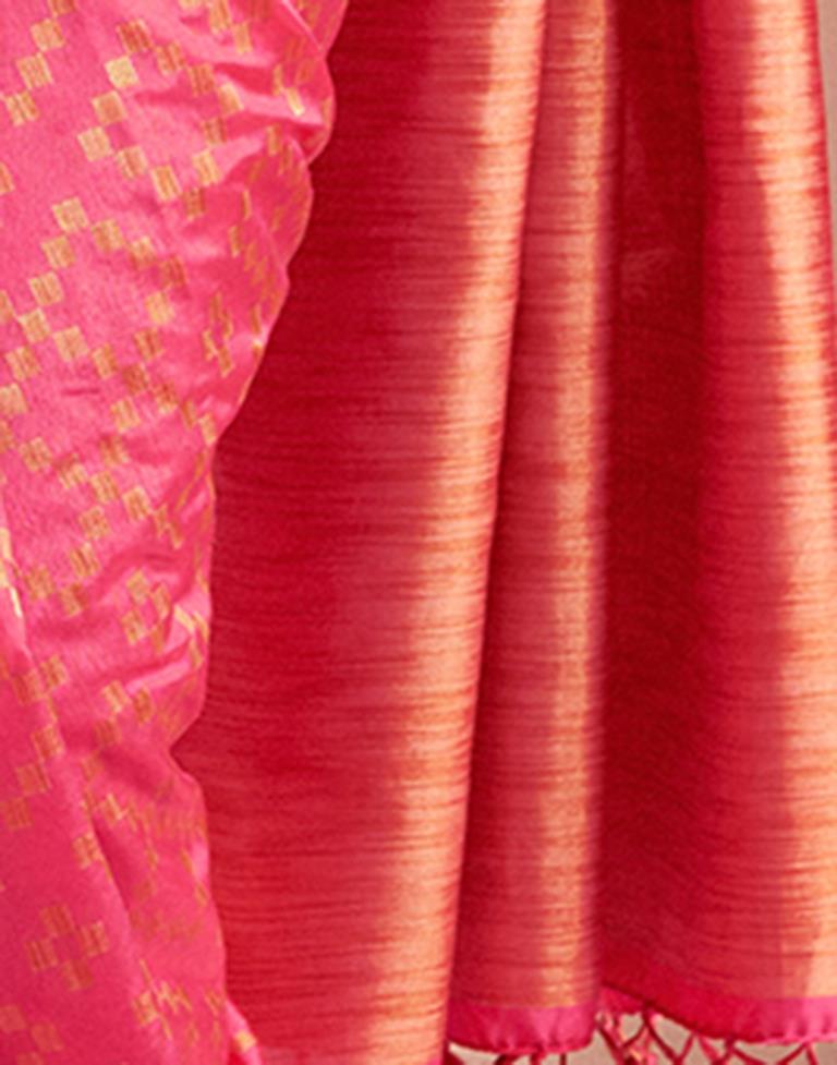 Pink Banarasi Silk Saree