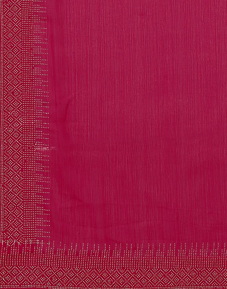 Rani Pink Plain Georgette Saree